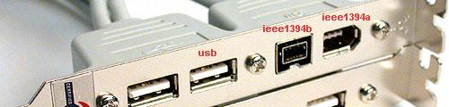 slot di espansione con USB, IEEE1394b e IEEE1394a